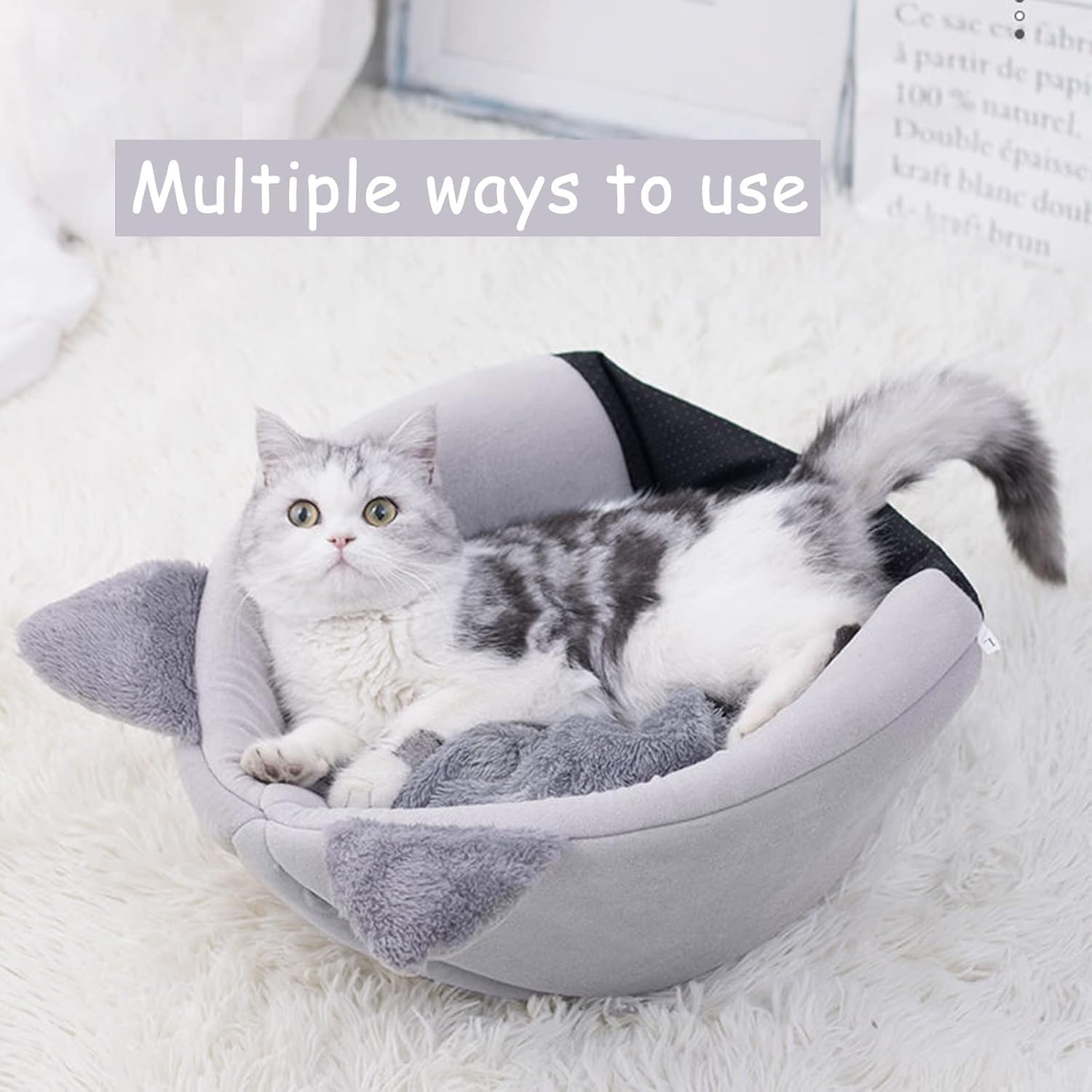 Warm Short Plush Pet Tent: Cozy House for Small Dogs and Cats - Comfortable Cave Bed with Removable Washable Cushion - Home Fads 