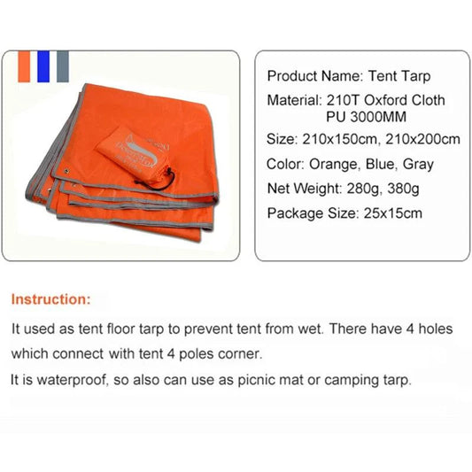 Waterproof Camping Tarp Tent Footprint - Ultralight Picnic Mat for Camping and Hiking - Home Fads 