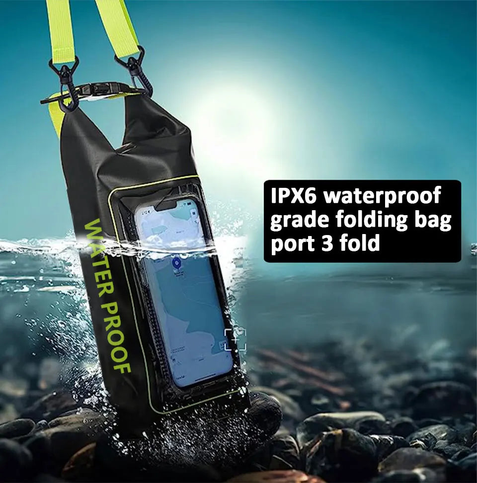 Waterproof PVC Dry Bag – 2L/5L Floating Storage with Phone Holder & Strap for Trekking, Boating, Rafting & Water Sports - Home Fads 