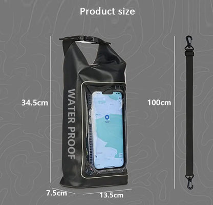 Waterproof PVC Dry Bag – 2L/5L Floating Storage with Phone Holder & Strap for Trekking, Boating, Rafting & Water Sports - Home Fads 