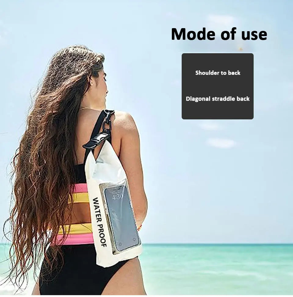 Waterproof PVC Dry Bag – 2L/5L Floating Storage with Phone Holder & Strap for Trekking, Boating, Rafting & Water Sports - Home Fads 