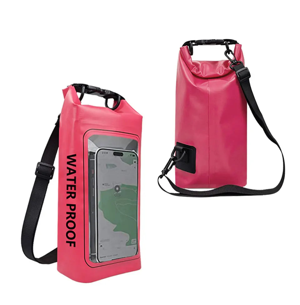 Waterproof PVC Dry Bag – 2L/5L Floating Storage with Phone Holder & Strap for Trekking, Boating, Rafting & Water Sports - Home Fads 
