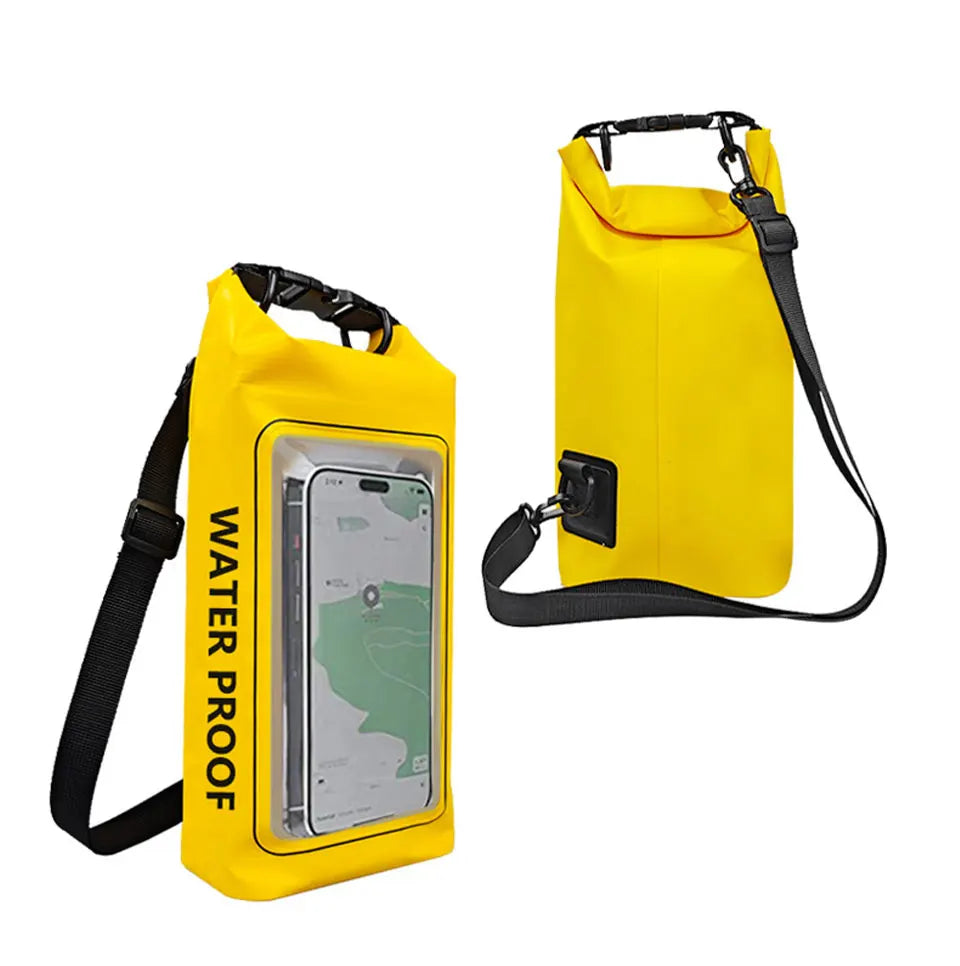 Waterproof PVC Dry Bag – 2L/5L Floating Storage with Phone Holder & Strap for Trekking, Boating, Rafting & Water Sports - Home Fads 