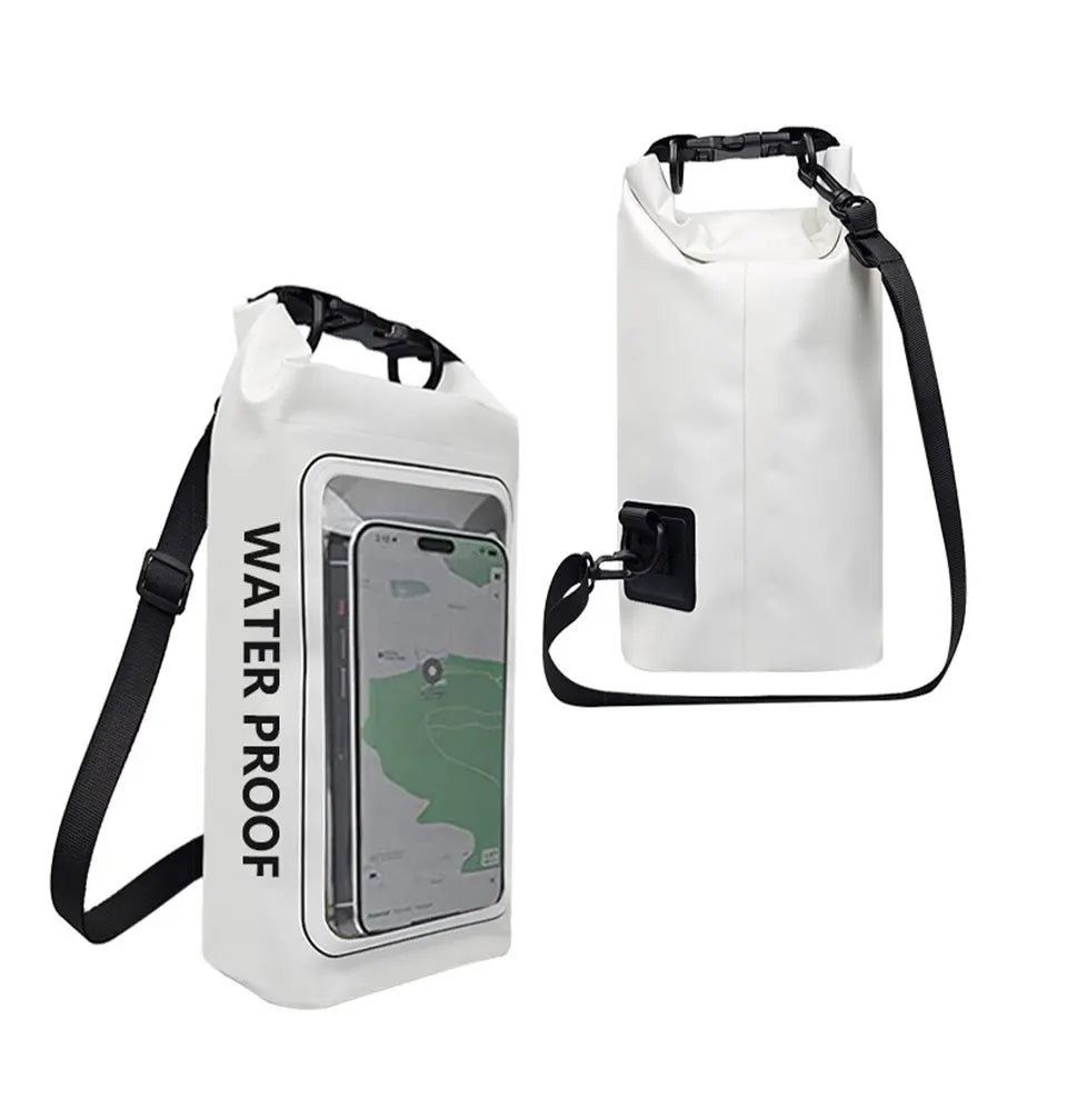 Waterproof PVC Dry Bag – 2L/5L Floating Storage with Phone Holder & Strap for Trekking, Boating, Rafting & Water Sports - Home Fads 