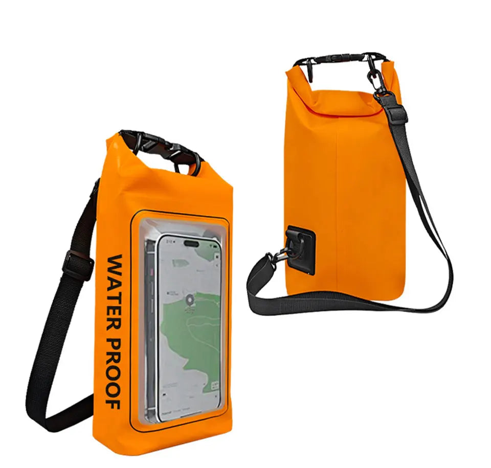 Waterproof PVC Dry Bag – 2L/5L Floating Storage with Phone Holder & Strap for Trekking, Boating, Rafting & Water Sports - Home Fads 