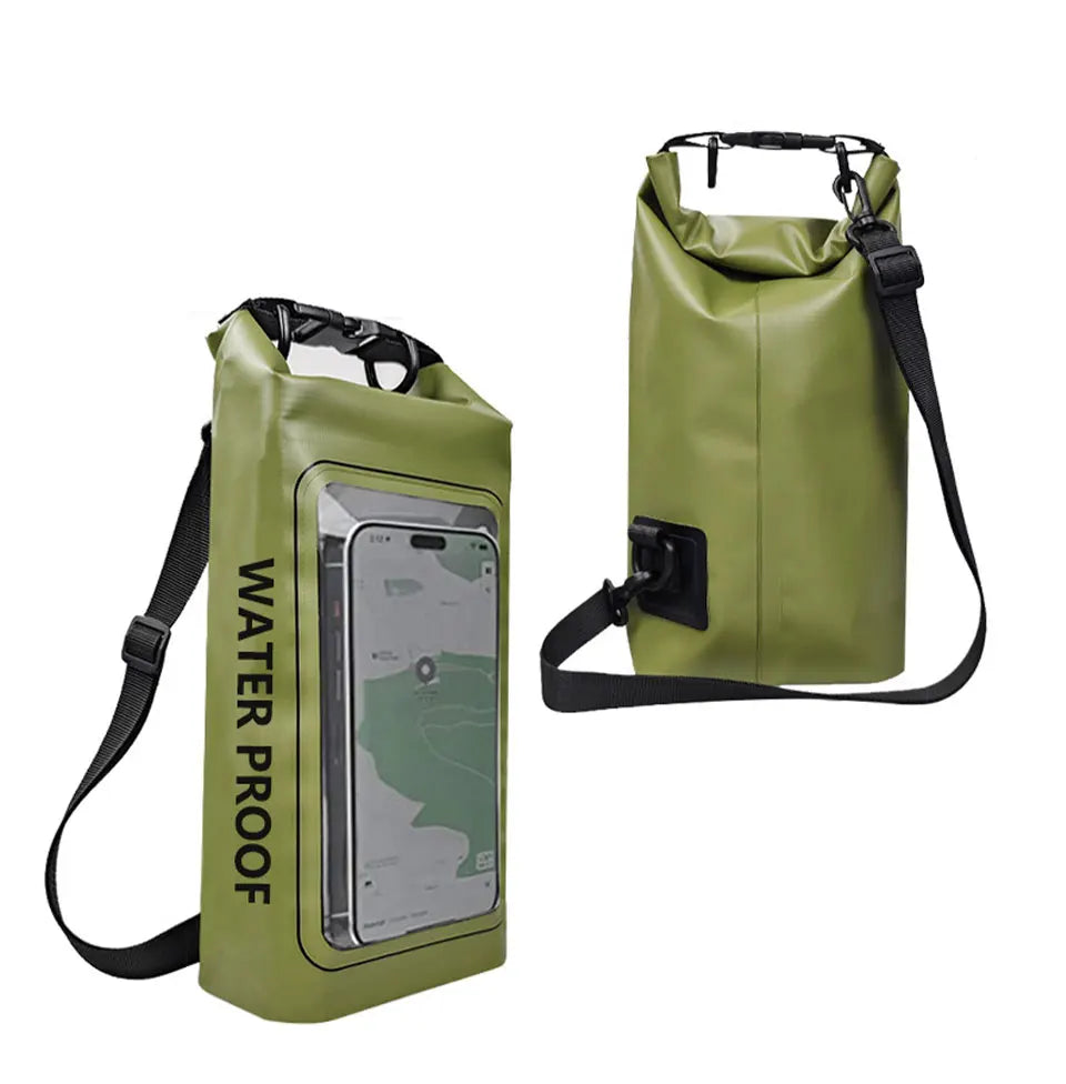 Waterproof PVC Dry Bag – 2L/5L Floating Storage with Phone Holder & Strap for Trekking, Boating, Rafting & Water Sports - Home Fads 