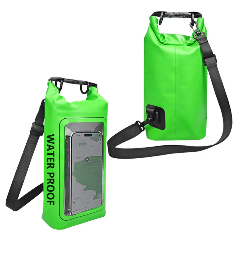 Waterproof PVC Dry Bag – 2L/5L Floating Storage with Phone Holder & Strap for Trekking, Boating, Rafting & Water Sports - Home Fads 