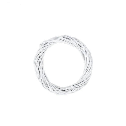 White Rattan Wreath Ring – DIY Craft Base for Home Décor, Gifts, and Seasonal Celebrations (10, 20, 25, 30 cm) - Home Fads 