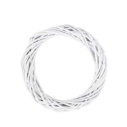 White Rattan Wreath Ring – DIY Craft Base for Home Décor, Gifts, and Seasonal Celebrations (10, 20, 25, 30 cm) - Home Fads 