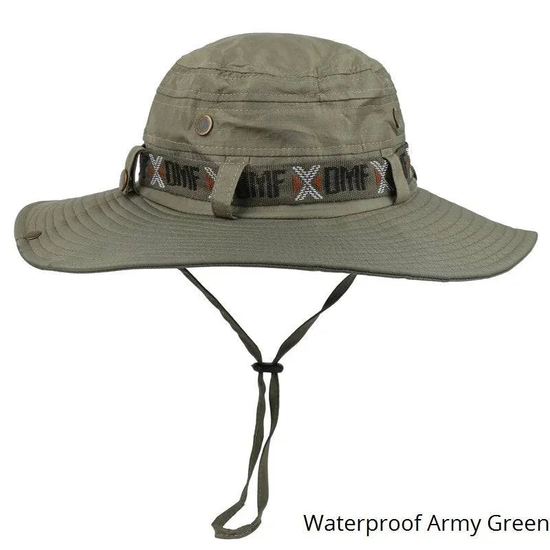 Wide Brim UV Protection Waterproof Bucket Hats for Men & Women - Perfect for Hiking, Fishing, Gardening, & Beach - Mesh & Solid Designs Available - Home Fads 