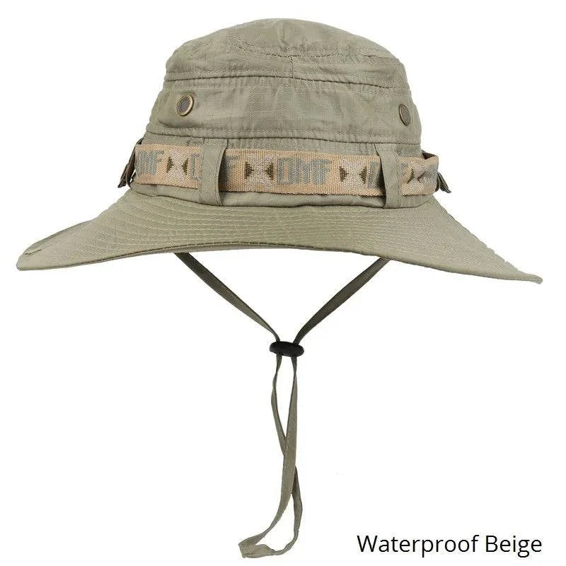 Wide Brim UV Protection Waterproof Bucket Hats for Men & Women - Perfect for Hiking, Fishing, Gardening, & Beach - Mesh & Solid Designs Available - Home Fads 