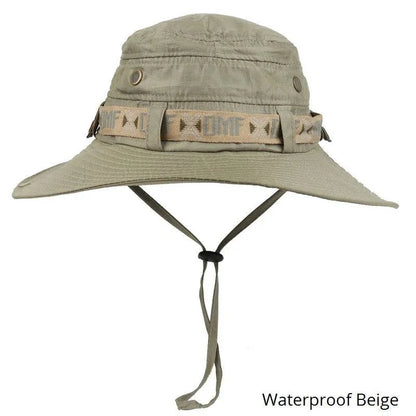 Wide Brim UV Protection Waterproof Bucket Hats for Men & Women - Perfect for Hiking, Fishing, Gardening, & Beach - Mesh & Solid Designs Available - Home Fads 