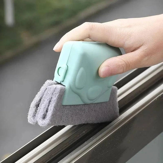 Window Slot Cleaning Brush with Cloth - Essential Household Tool - Ideal for Cleaning Tight Spaces - Home Fads 