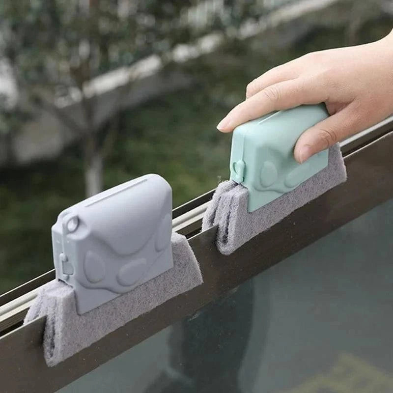 Window Slot Cleaning Brush with Cloth - Essential Household Tool - Ideal for Cleaning Tight Spaces - Home Fads 