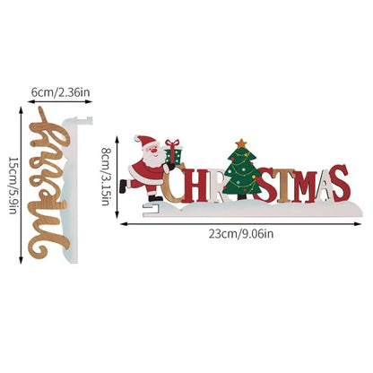 Wooden Holiday Door Frame Décor – Santa, Snowman, and Reindeer Design – Festive Wooden Pendant for Home, Party, and Seasonal Decoration - Home Fads 