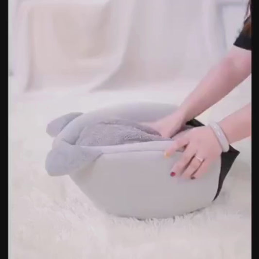 Warm Short Plush Pet Tent: Cozy House for Small Dogs and Cats - Comfortable Cave Bed with Removable Washable Cushion - Home Fads