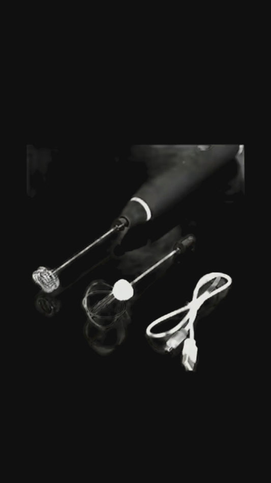 Rechargeable Handheld Electric Milk Frother with USB Charging - Coffee Foam Maker and Mixer - Home Fads