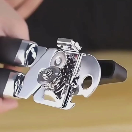 Premium Stainless Steel Can Opener with Magnetic Lid Lifter - Multifunctional Kitchen Tool for Effortless Can and Bottle Opening - Home Fads