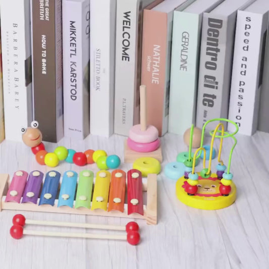 Montessori Educational Wooden Shape Sorting & Stacking Toys for Toddlers - Home Fads