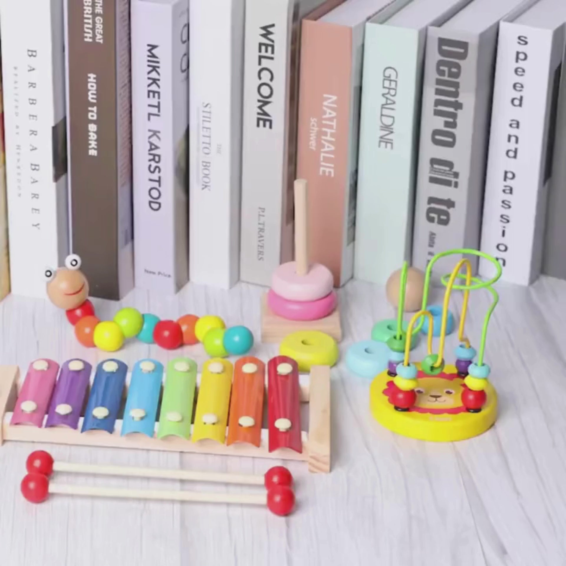 Montessori Educational Wooden Shape Sorting & Stacking Toys for Toddlers - Home Fads