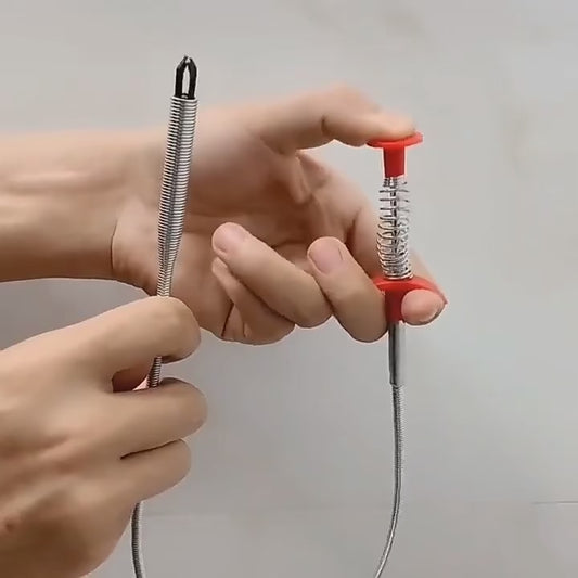 60cm Spring Pipe Dredging Snake & Augmenter - Effortless Clog Removal, 4 Robust Claw Pick-Up Ends - Home Fads