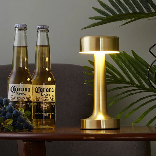 Retro Rechargeable LED Touch Table Lamp - Dimmable & Stylish for Bar, Coffee Table, and Bedroom - Ideal for Restaurant Centerpieces, Weddings, Parties - Home Fads